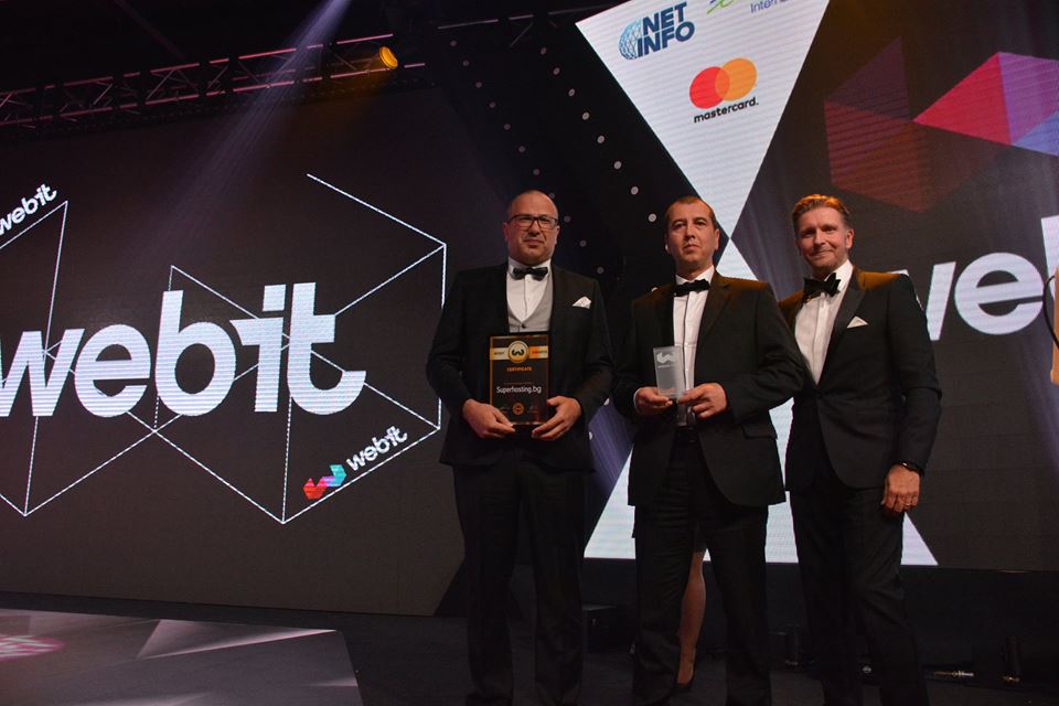 СуперХостинг.БГ е отличен като най-добър cloud хостинг доставчик на Webit Awards