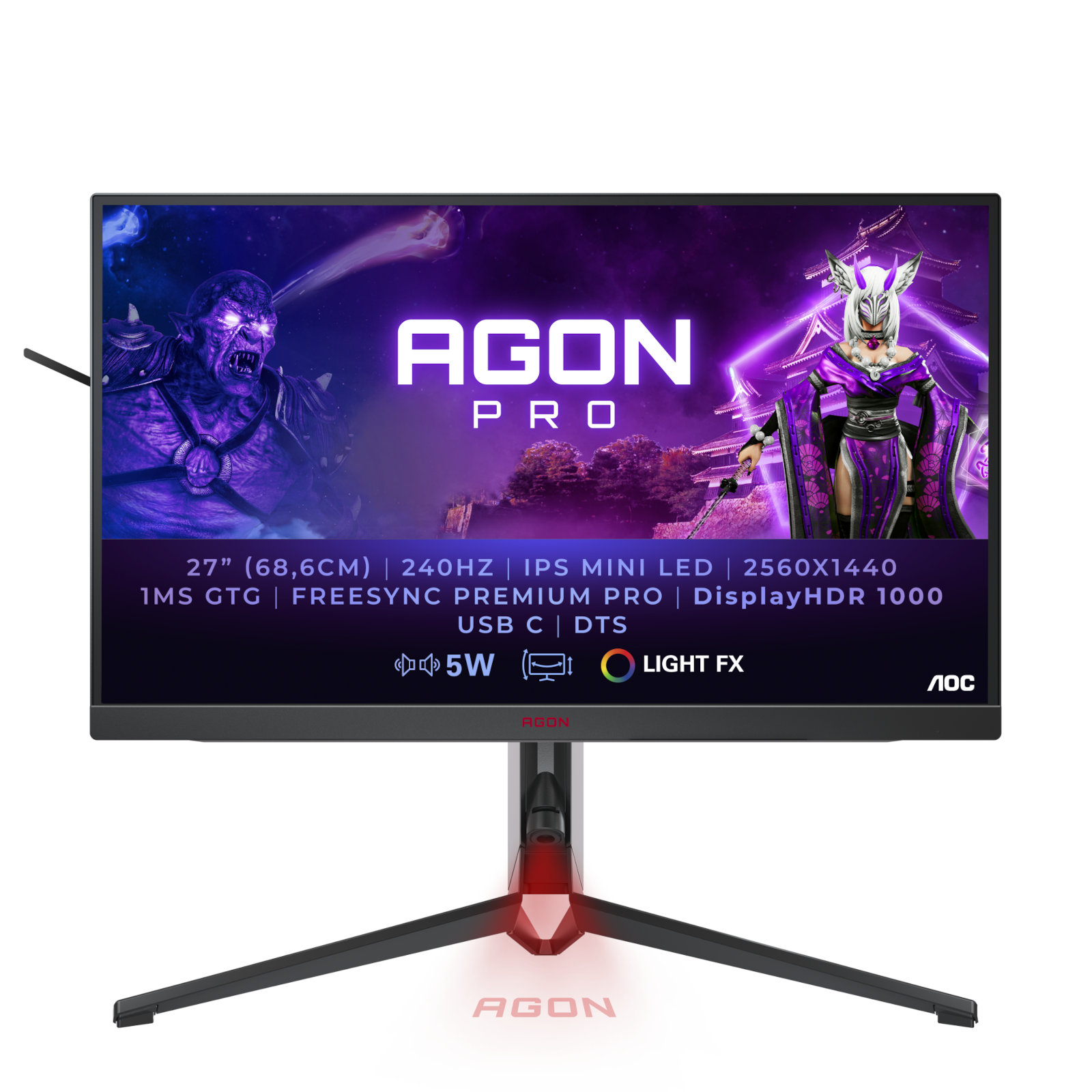 AGON by AOC пуска високопроизводителния 240 Hz, HDR1000 гейминг монитор AGON PRO AG274QZM