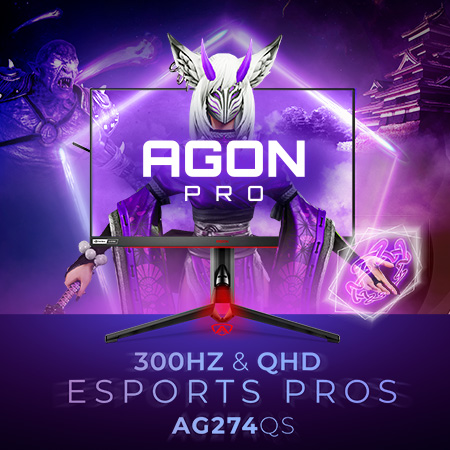 Перфектен монитор за FPS игри с QHD и 300 Hz: AGON PRO AG274QS