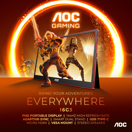 Игра в движение с новия AOC GAMING 16G3