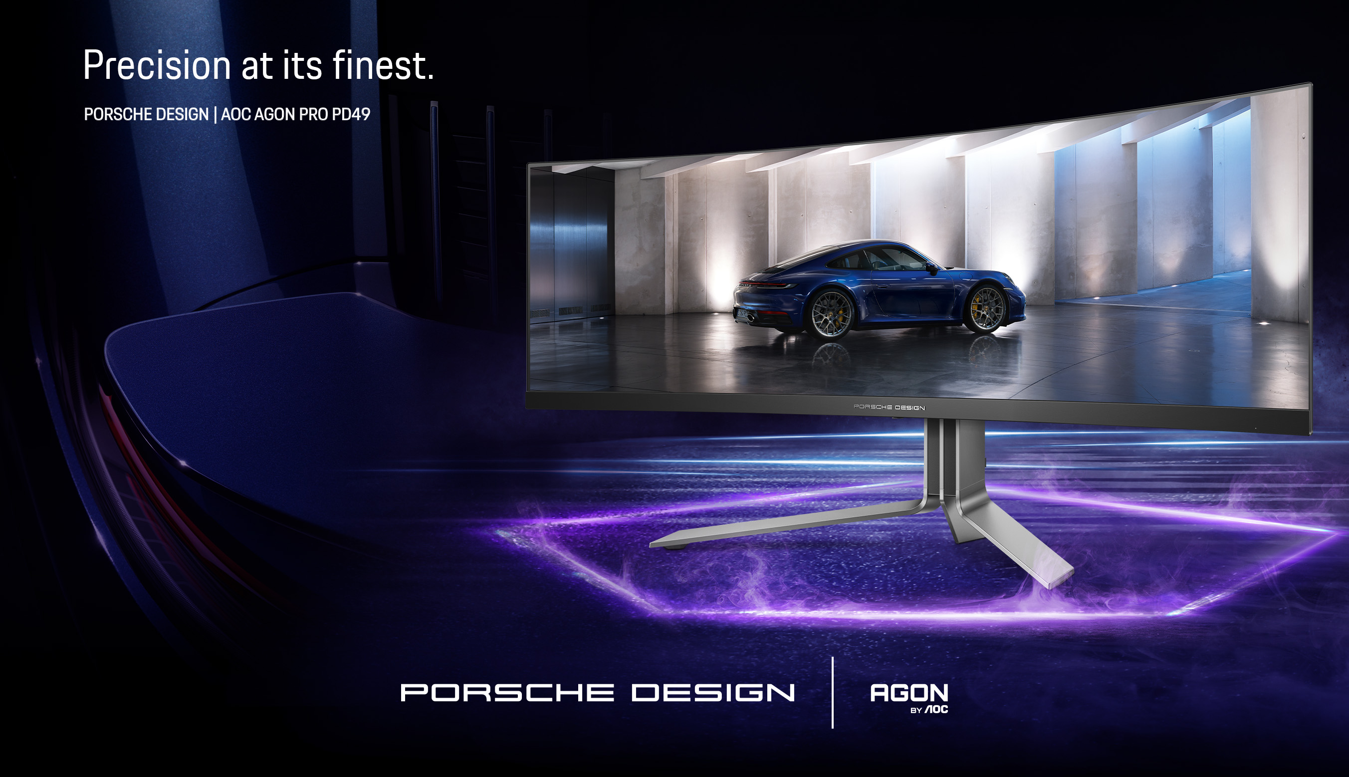 Porsche Design и AGON by AOC  разкриват извития геймърски монитор PD49