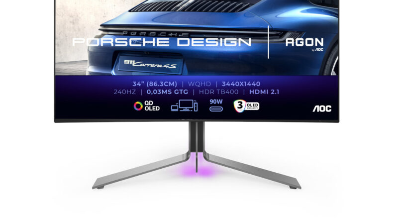 Porsche Design и AGON by AOC представят ултраширокия гейминг монитор PD34