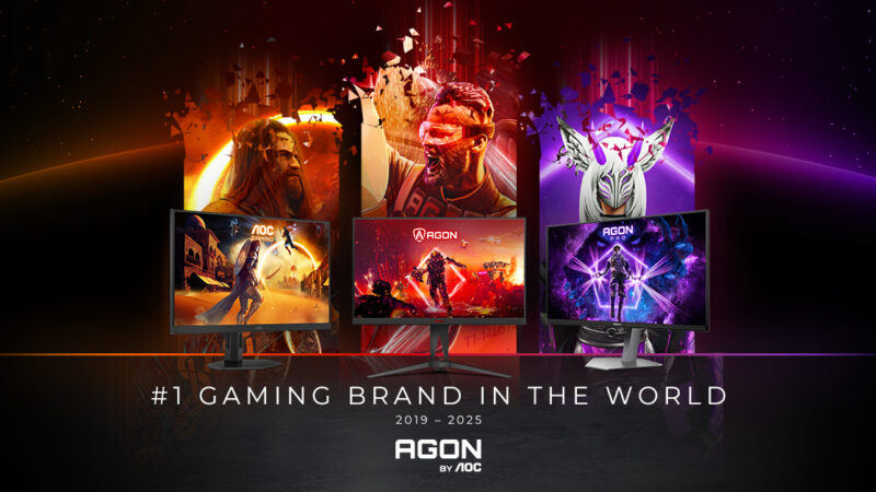 AGON by AOC е обявен за бранд №1 за гейминг монитори в света за шеста поредна година