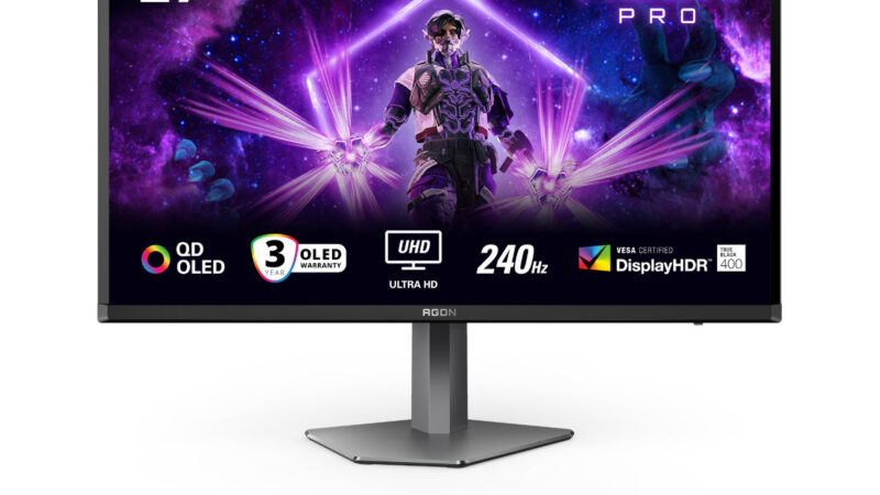 AGON by AOC разкрива QD-OLED монитор с 240 Hz и UHD резолюция