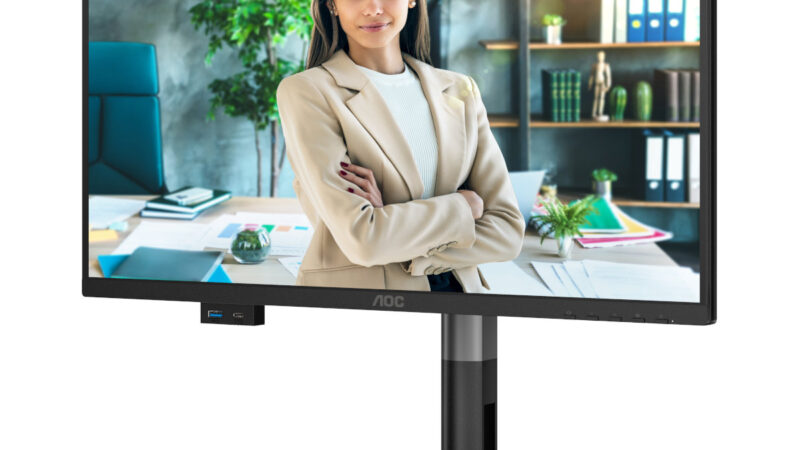 Професионалната серия P4 на AOC: монитори със 120 Hz честота на опресняване,  изскачащи USB хъбове
