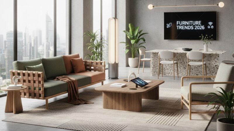 Повече устойчивост, сливане на интериора с екстериора и по-дълбоки цветове – ето какви ще са тенденциите в мебелите през 2026 година